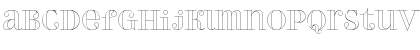 Download PerlaOutline Regular Font Lowercase Preview