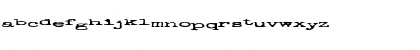 Download pookie lowdown blues Regular Font Lowercase Preview