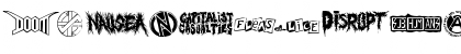 Download punk rawk dingbatz Font Lowercase Preview