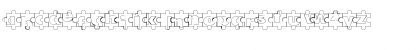 Download Puzzle Pieces Outline Font Lowercase Preview