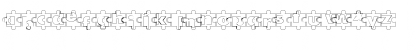 Download Puzzle Pieces Outlined Regular Font Lowercase Preview