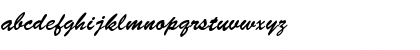Download QTBrushStroke Regular Font Lowercase Preview