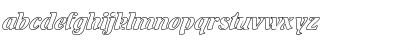 Download RothsteinOutline Regular Font Lowercase Preview