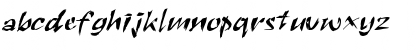 Download RoughBrush Regular Font Lowercase Preview