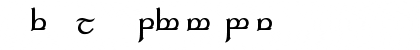Download Tengwar Elfica A Regular Font Lowercase Preview