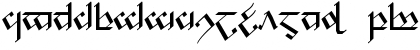 Download Tengwar Noldor-1 Regular Font Lowercase Preview