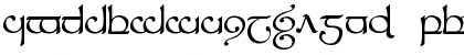 Download Tengwar Sindarin-1 Regular Font Lowercase Preview