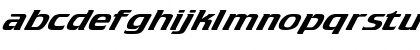 Download CruiserExtended Italic Font Lowercase Preview