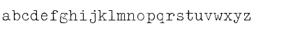 Download Typewriter ExtraLight Font Lowercase Preview