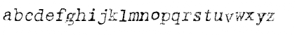 Download TypewriterRough Italic Font Lowercase Preview