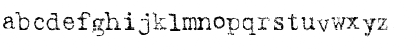 Download TypewriterRough Regular Font Lowercase Preview