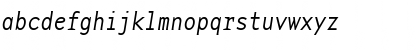 Download BaseMonoNarrowThinItalic Italic Font Lowercase Preview