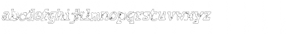 Download BasicGrungeHollowCond Italic Font Lowercase Preview