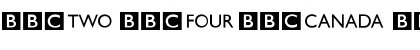 Download BBC Striped Channel Logos Regular Font Lowercase Preview
