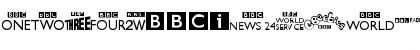 Download BBC TV Channel Logos Regular Font Lowercase Preview
