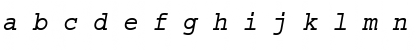 Download Dark Courier Italic Font Lowercase Preview