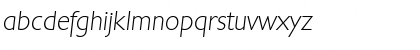 Download DavidBecker-ExtraLight Italic Font Lowercase Preview