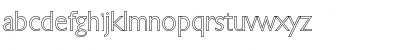 Download DavidBeckerOutline-ExtraLight Regular Font Lowercase Preview