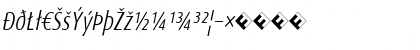Download DaxCondensed-LightItalicExp Italic Font Lowercase Preview