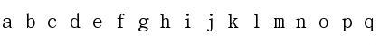Download DFBiaoKaiW5_ZhuInH Regular Font Lowercase Preview