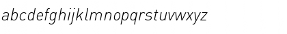 Download DIN-LightItalic Regular Font Lowercase Preview