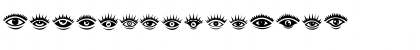 Download Eyez Regular Font Lowercase Preview