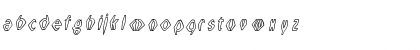 Download Dross04HollowSlanted Regular Font Lowercase Preview