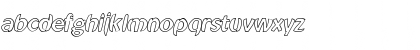 Download Dross06HollowSlanted Regular Font Lowercase Preview