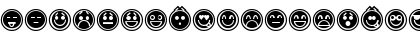 Download Emoticons Outline Regular Font Lowercase Preview