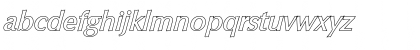 Download EricBeckerOutline-Medium Italic Font Lowercase Preview