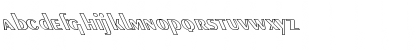 Download Exotic-Bold Hollow Lefty Regular Font Lowercase Preview