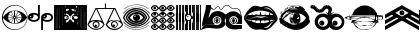 Download EyesAugenMouth Regular Font Lowercase Preview