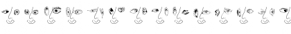 Download EyesNoseMouth Regular Font Lowercase Preview