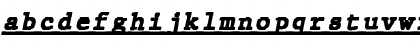 Download JMH Typewriter mono Black Under Italic Font Lowercase Preview