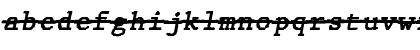 Download JMH Typewriter mono Over Italic Font Lowercase Preview