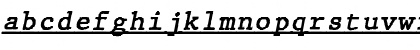 Download JMH Typewriter mono Under Italic Font Lowercase Preview