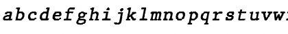 Download JMH Typewriter mono Italic Font Lowercase Preview