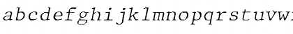 Download JMH Typewriter mono Fine Italic Font Lowercase Preview
