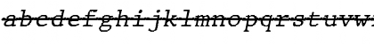 Download JMH Typewriter mono Over Italic Font Lowercase Preview