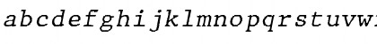 Download JMH Typewriter mono Italic Font Lowercase Preview