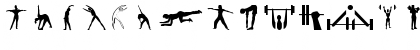 Download FitnessSilhouettes Regular Font Lowercase Preview
