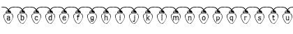 Download Fuzzy Xmas Lights Regular Font Lowercase Preview