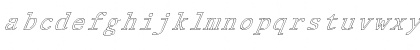 Download FZ DIGITAL 1 HOLLOW ITALIC Normal Font Lowercase Preview