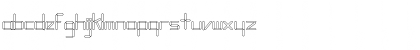 Download FZ DIGITAL 10 HOLLOW Normal Font Lowercase Preview