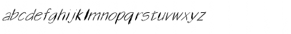 Download FZ HAND 1 MANGLED ITALIC Normal Font Lowercase Preview