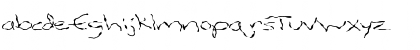 Download FZ HAND 12 WAVEY EX Normal Font Lowercase Preview