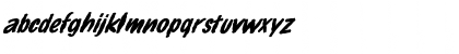 Download FZ HAND 14 MANGLED ITALIC Normal Font Lowercase Preview