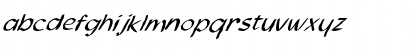 Download FZ HAND 21 MANGLED ITALIC Normal Font Lowercase Preview