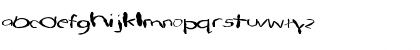 Download FZ HAND 22 MANGLED EX Normal Font Lowercase Preview