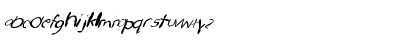 Download FZ HAND 22 MANGLED ITALIC Normal Font Lowercase Preview